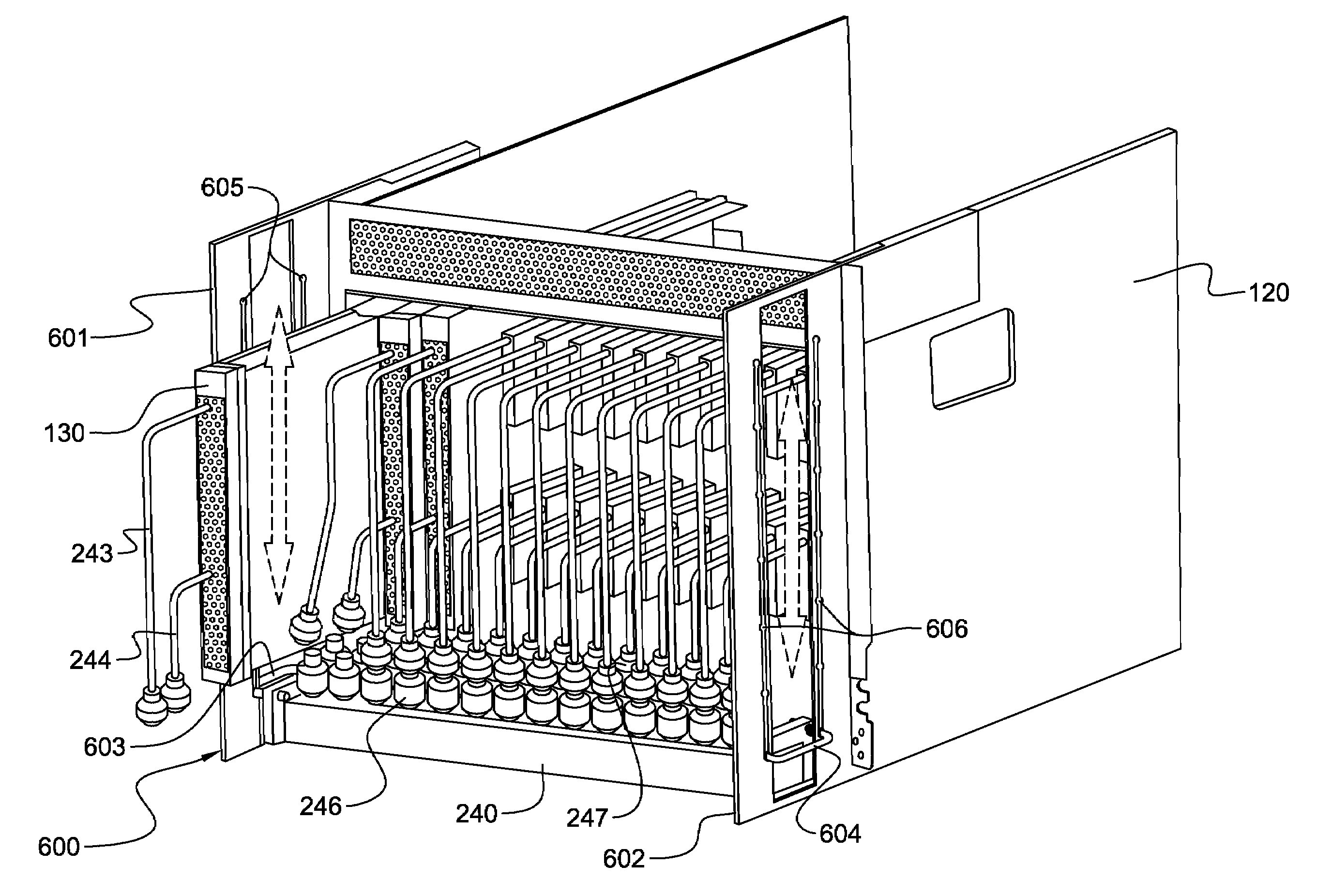 Liquid cooling apparatus and method for facilitating cooling of an electronics system