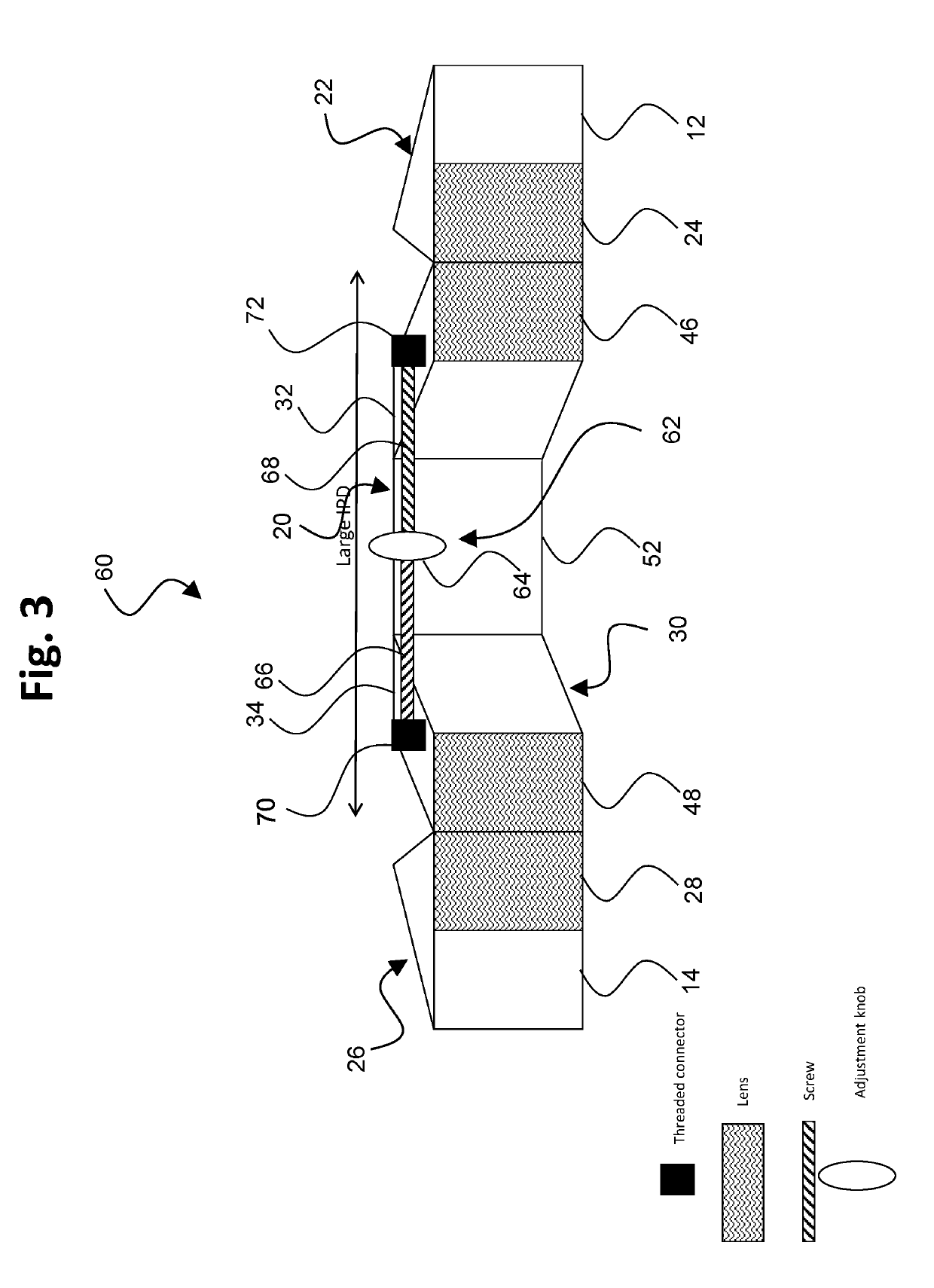 Interpupillary distance adjustment mechanism for a compact head-mounted display system