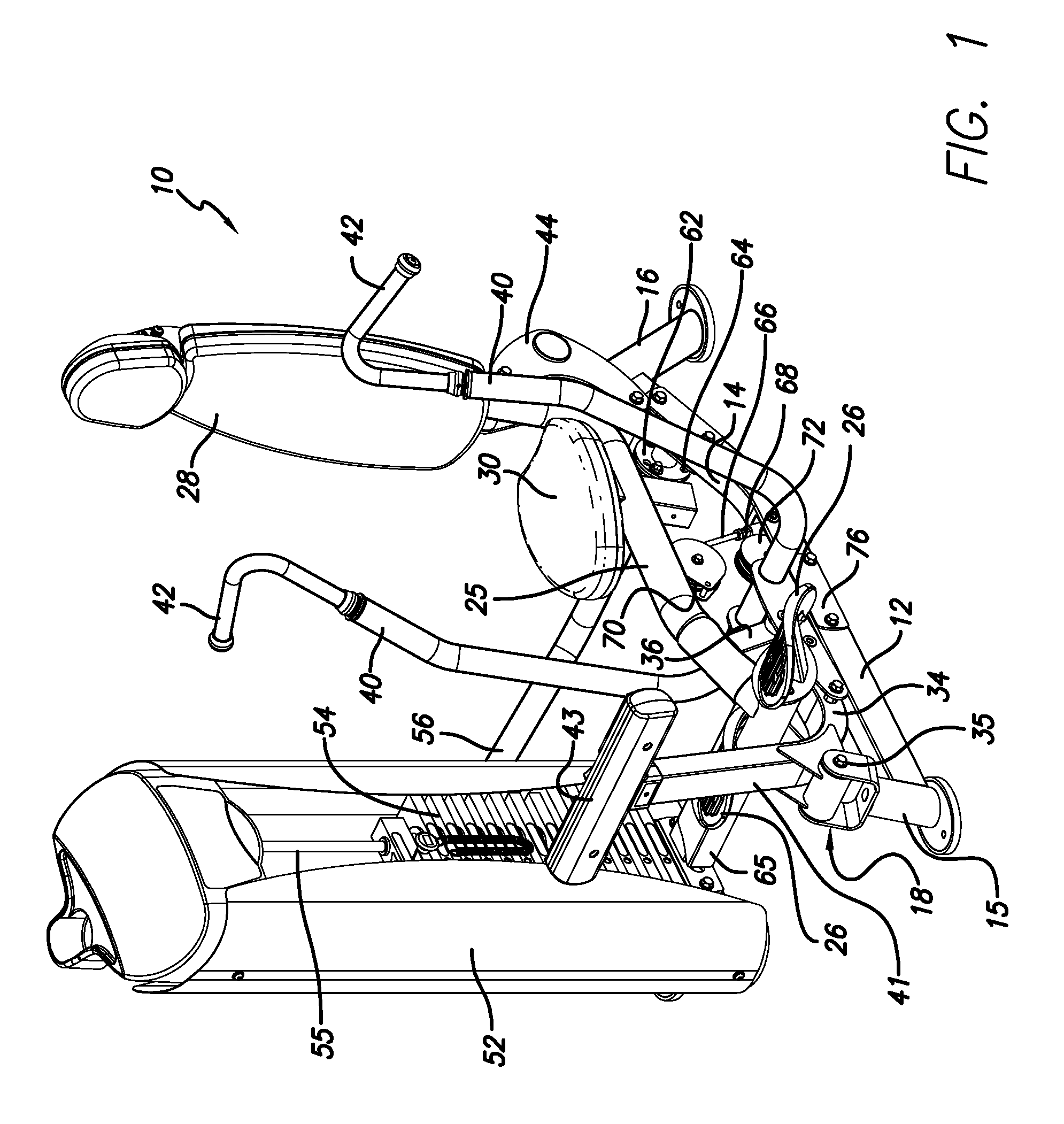 Chest press exercise machine with self-aligning pivoting user support