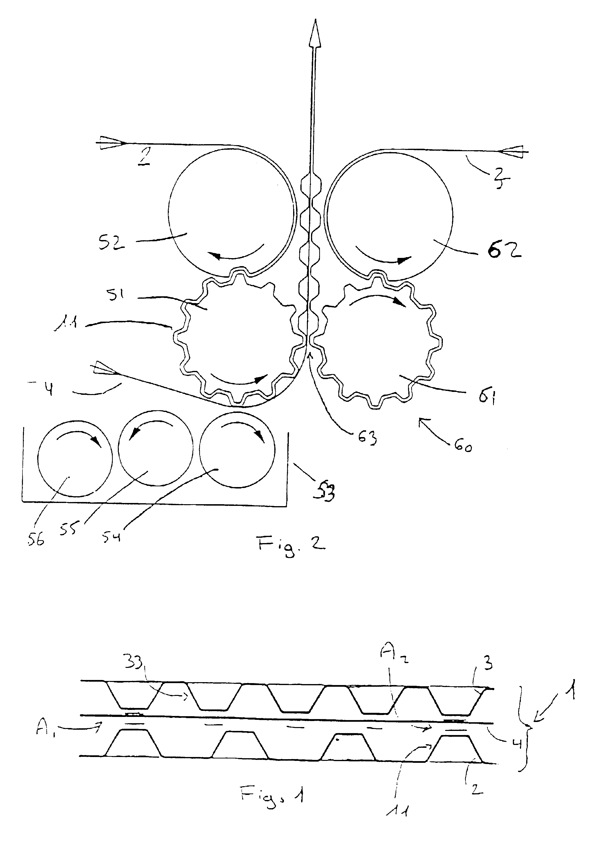 Three-ply absorbent paper product and method of making