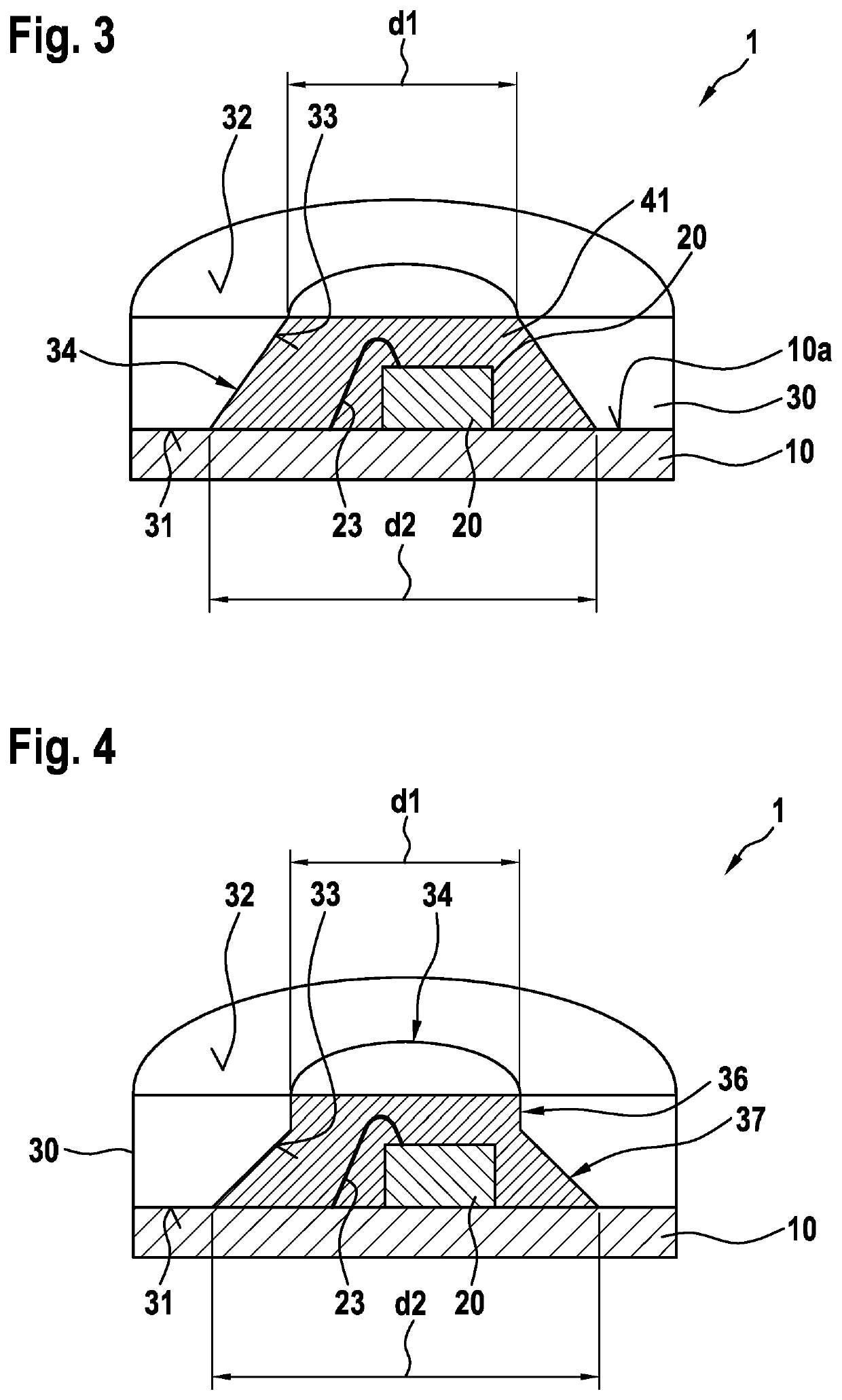 Pressure detecting unit for a measuring device for measuring a pressure status value of a plant specimen, and method for manufacturing a pressure detecting unit