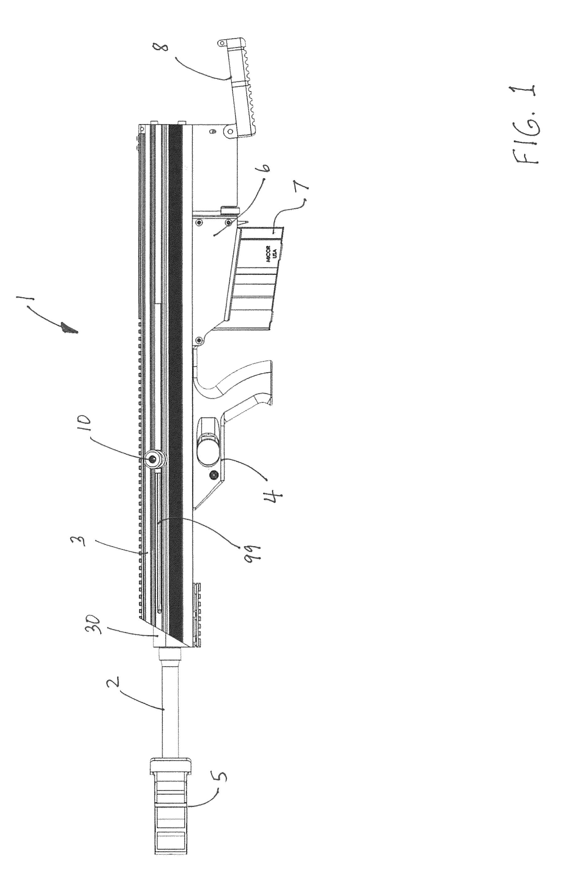 Firearm action and gas system