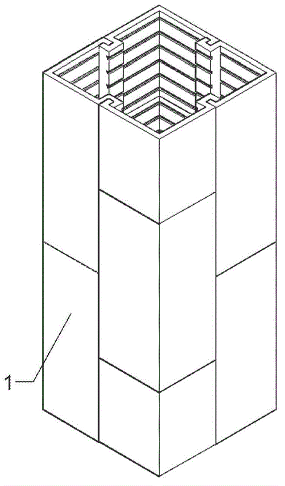 Mutually-buckled type assembled anti-cracking impermeable permanent column template