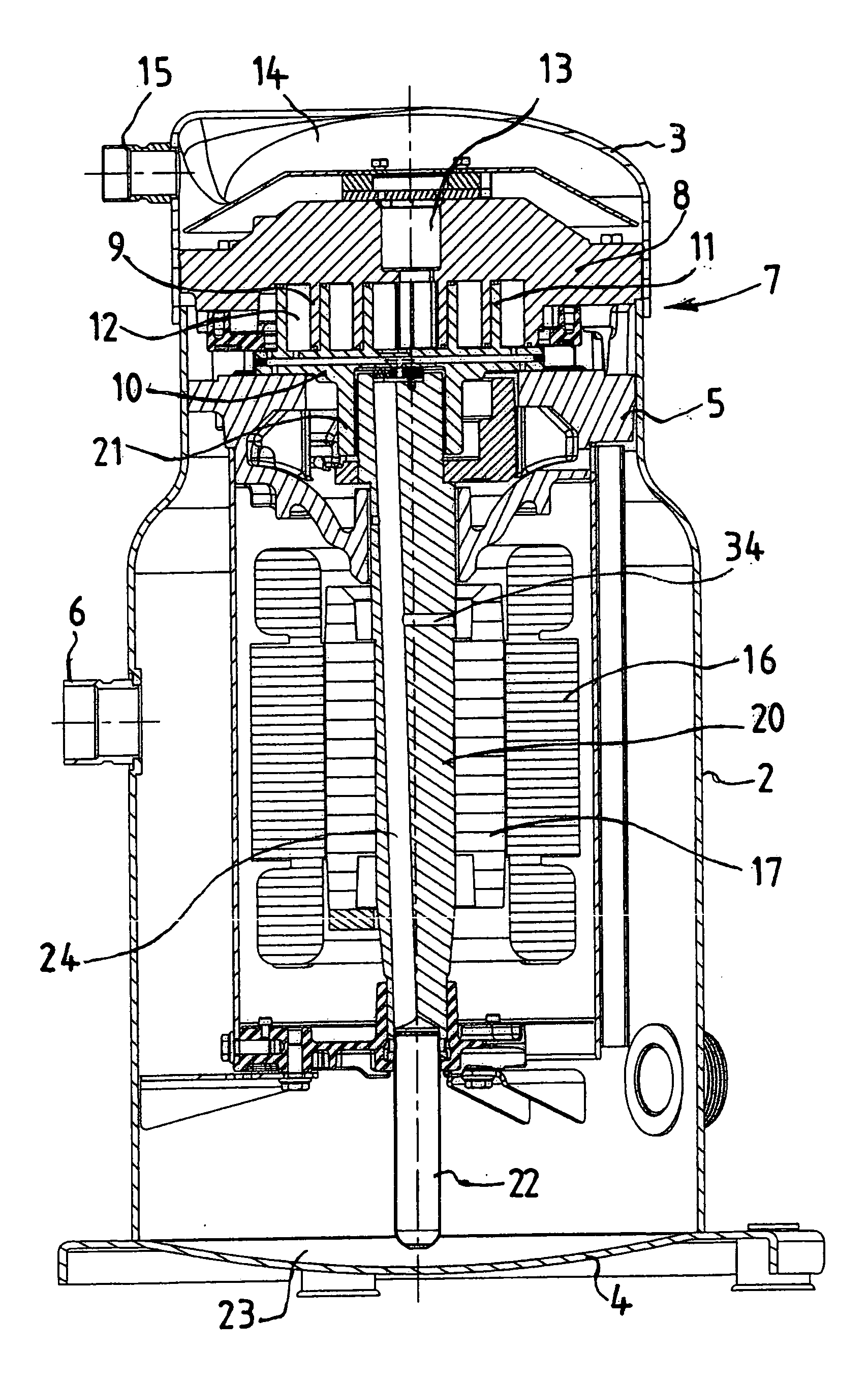 Refrigerating compressor with variable-speed coils