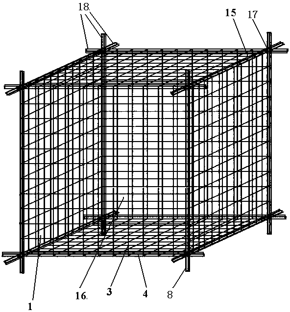 A kind of double fork net frame used for building dams or intercepting and blocking