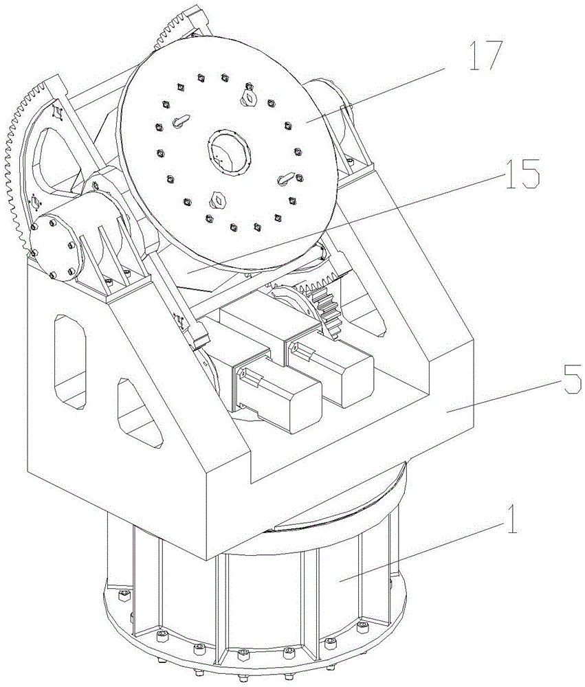 Three-shaft rotary table