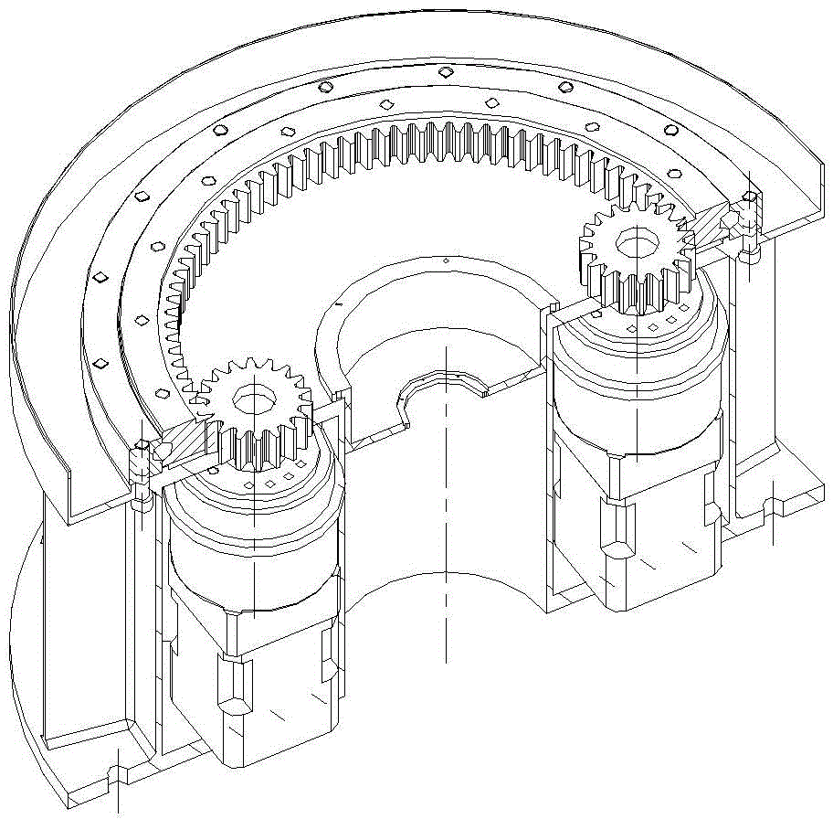 Three-shaft rotary table