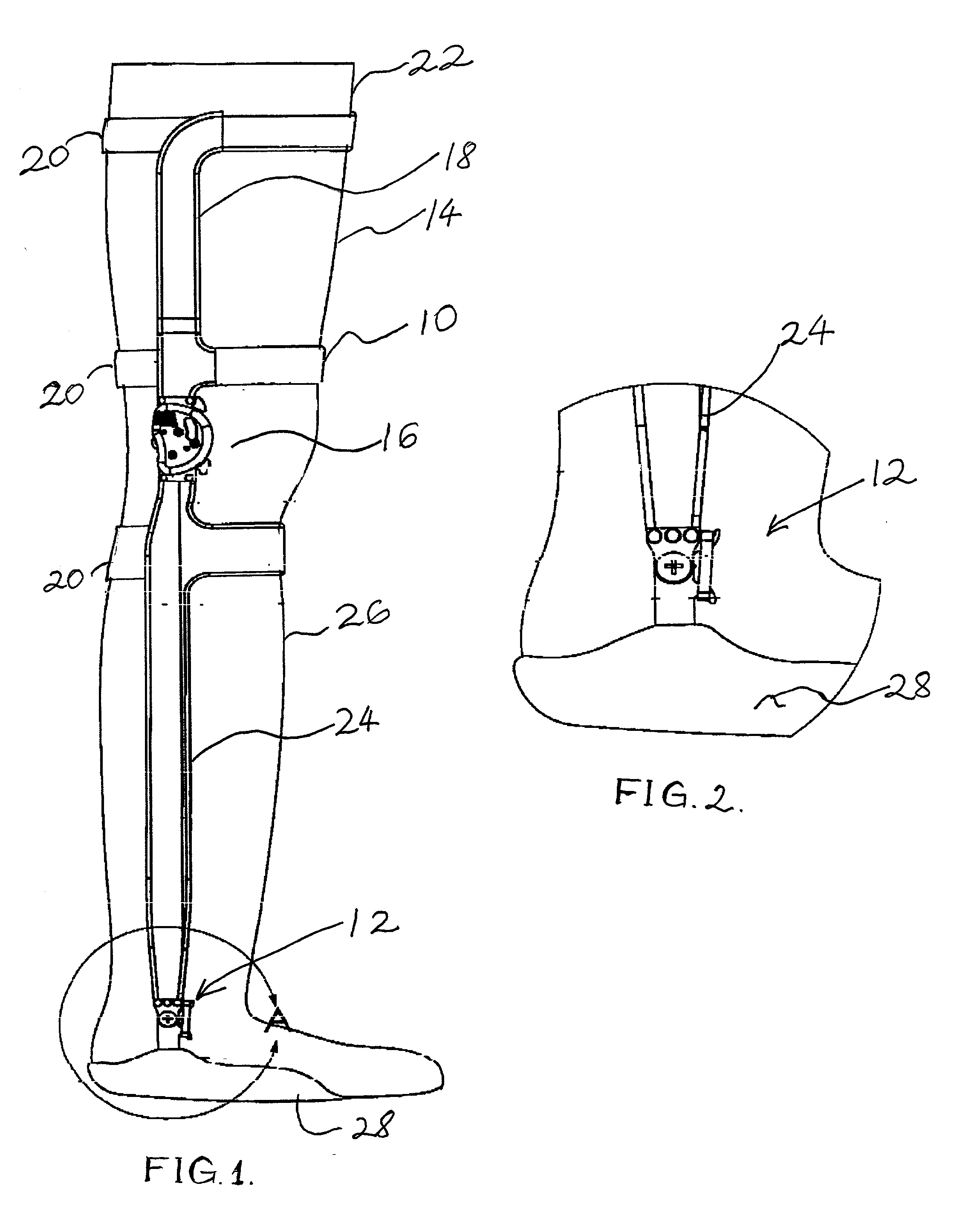 Tension assisted ankle joint and orthotic limb braces incorporating same