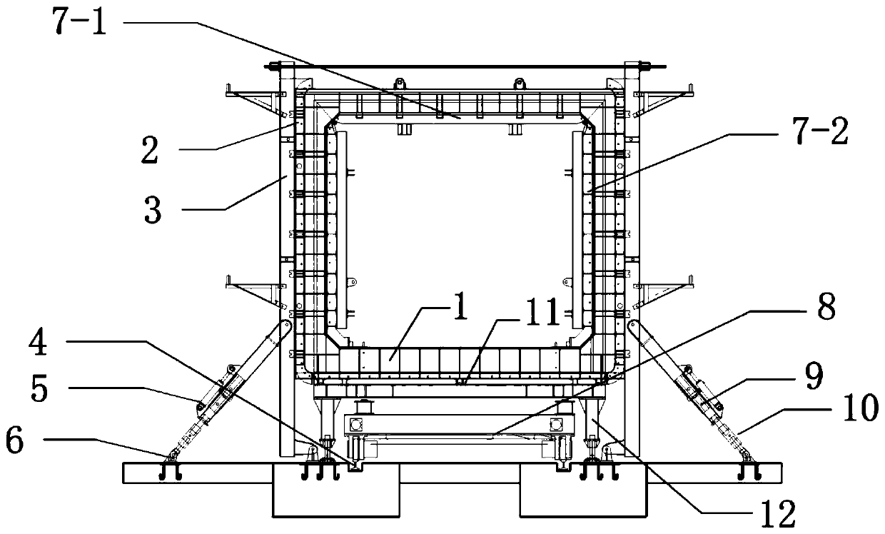 Assembly type hydraulic box culvert template and construction method of prefabricated assembly type box culvert of assembly type hydraulic box culvert template