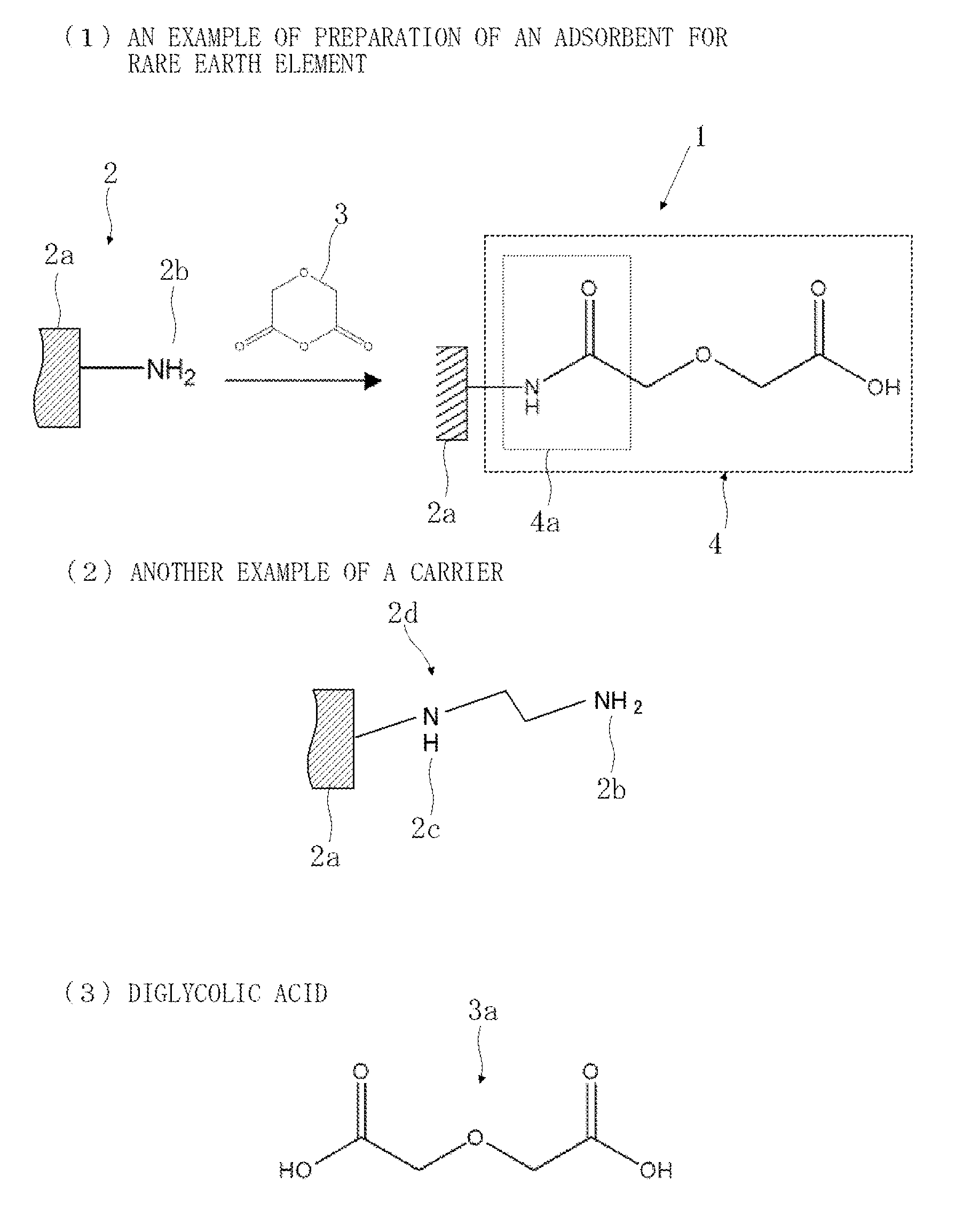 Adsorbent for rare earth element and method for recovering rare earth element