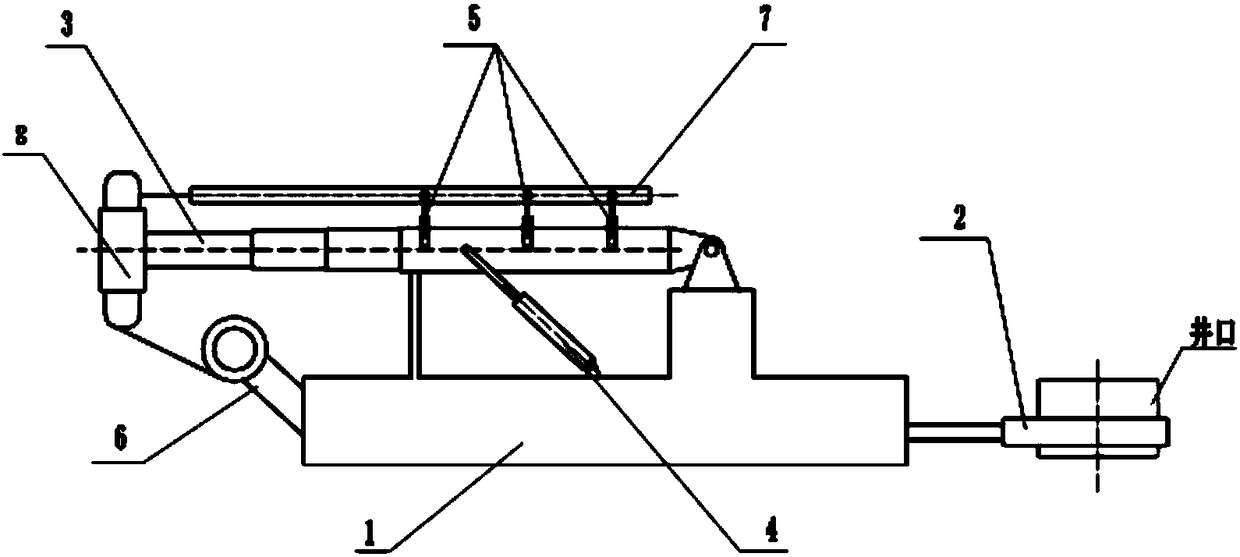 Blowout control pipe string wellhead alignment device and alignment method thereof