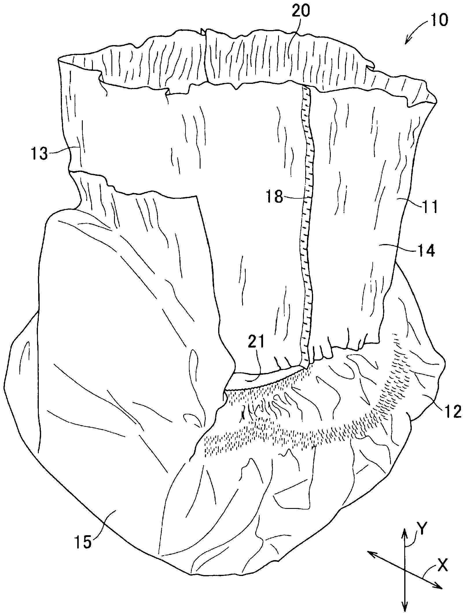 Disposable wearing article