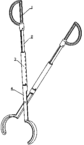 Length-retractable metal clamp