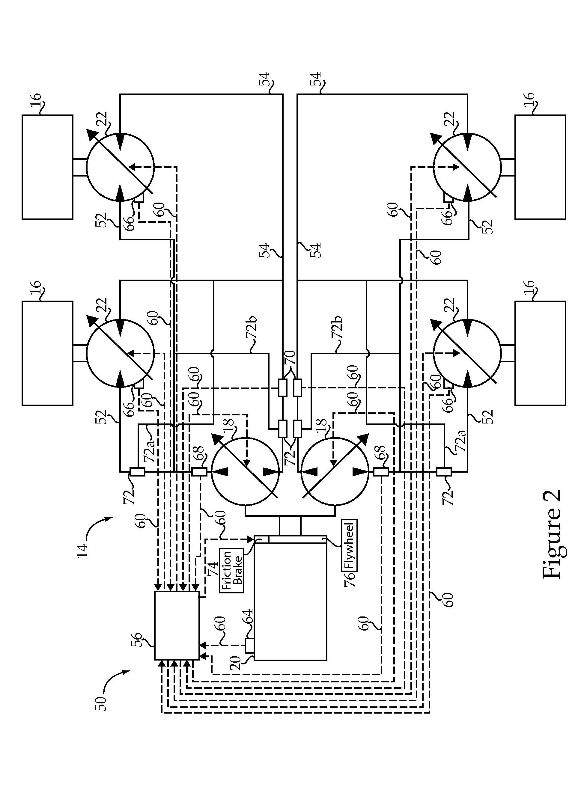 Control system and method for braking a hydrostatic drive machine