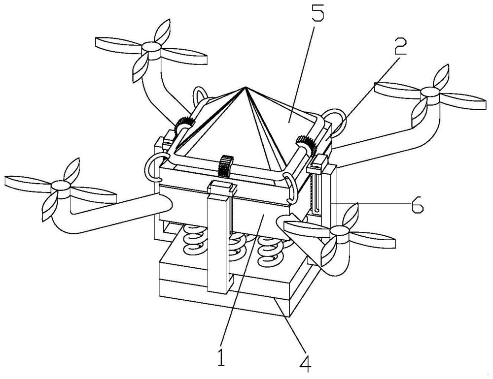 Unmanned aerial vehicle parachute throwing device and unmanned aerial vehicle