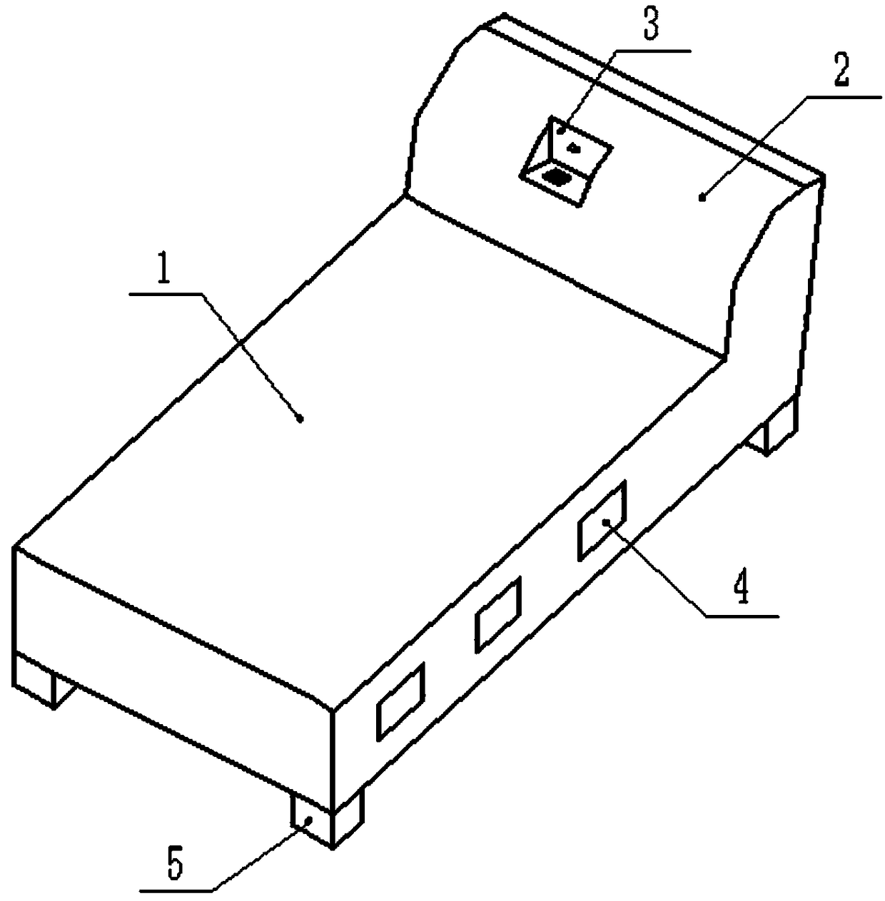 Bed with storage drawers