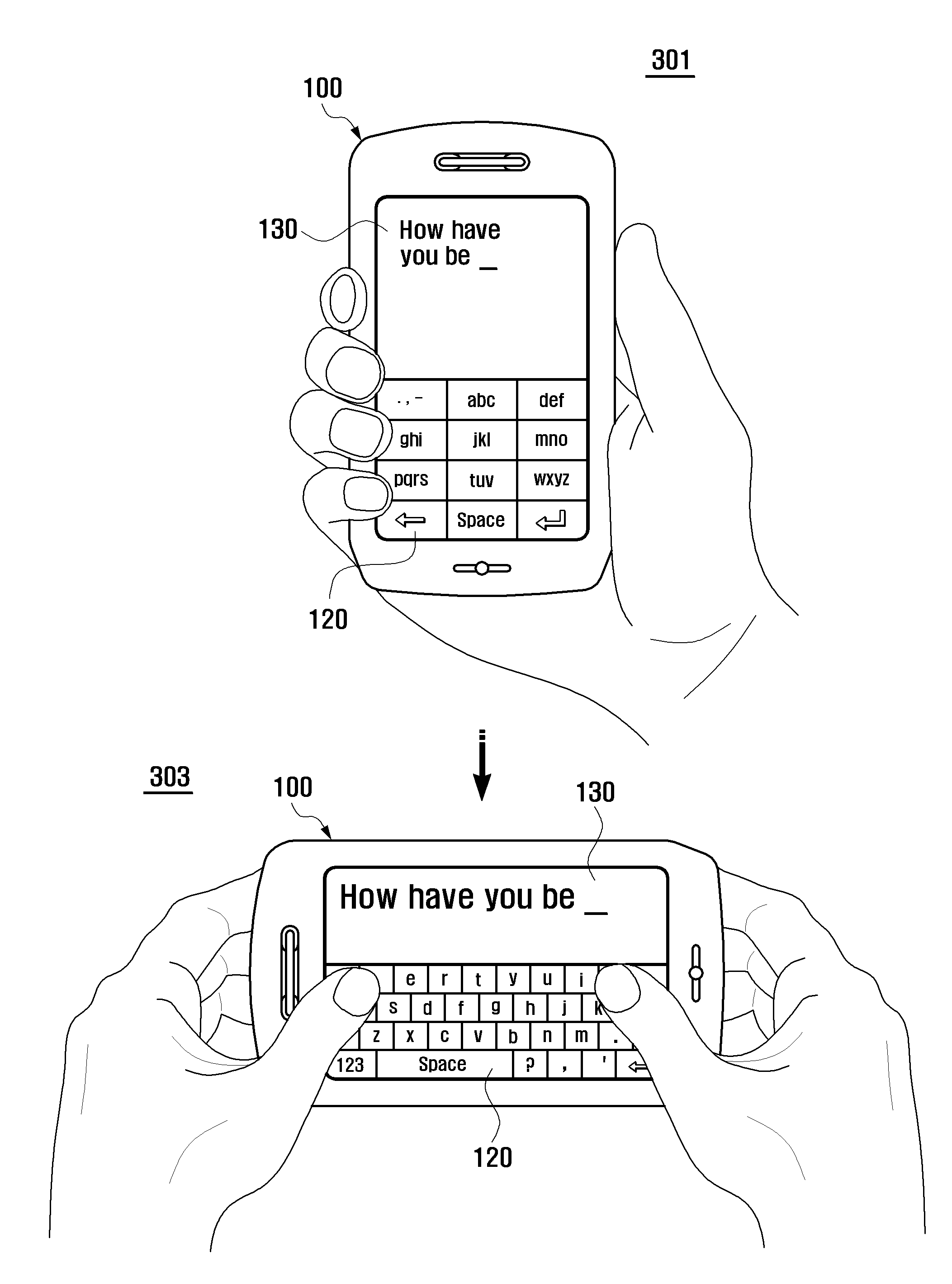 Display mode switching device and method for mobile terminal