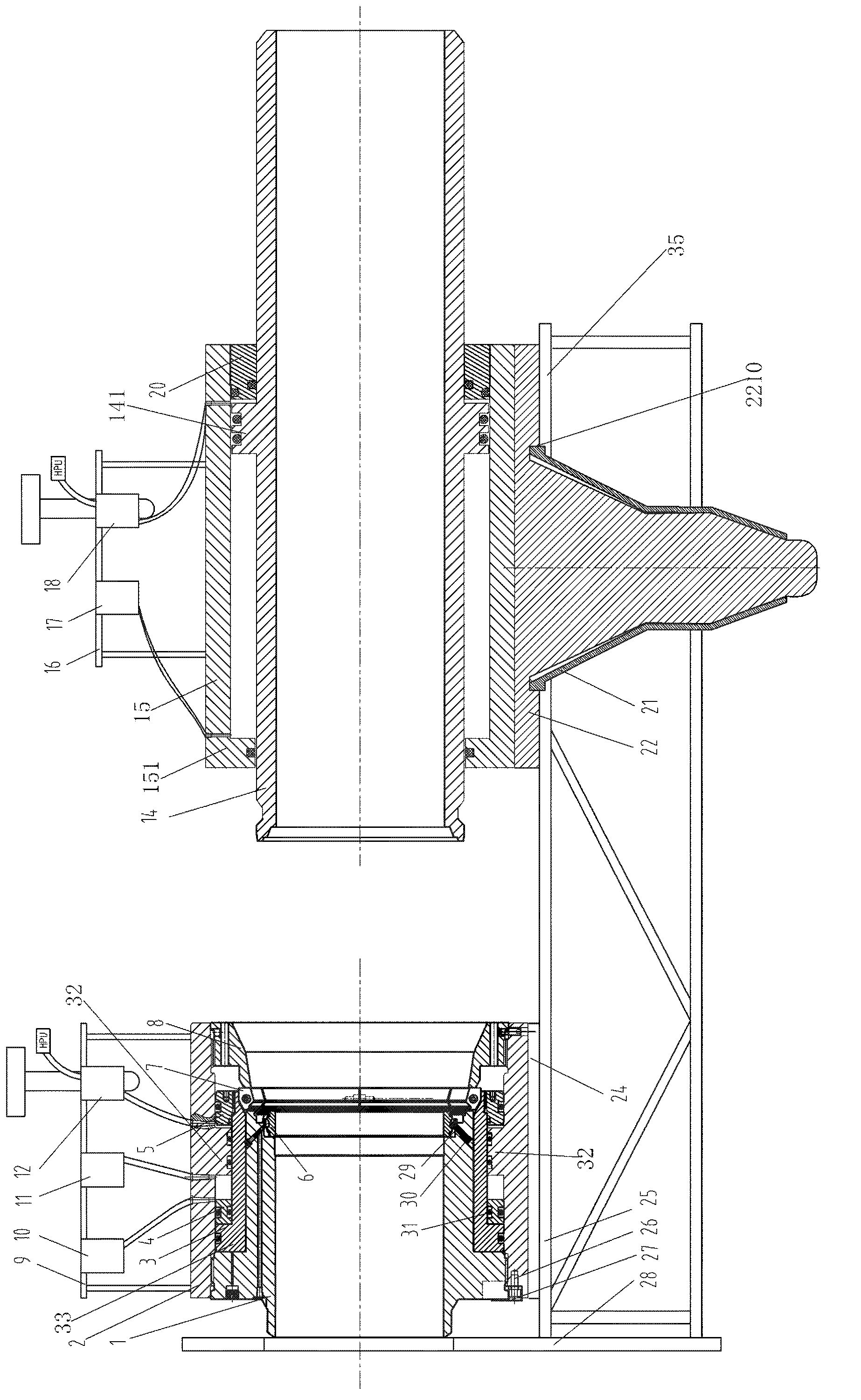 Hydraulic control underwater pipeline horizontal docking and locking device and docking and locking method thereof