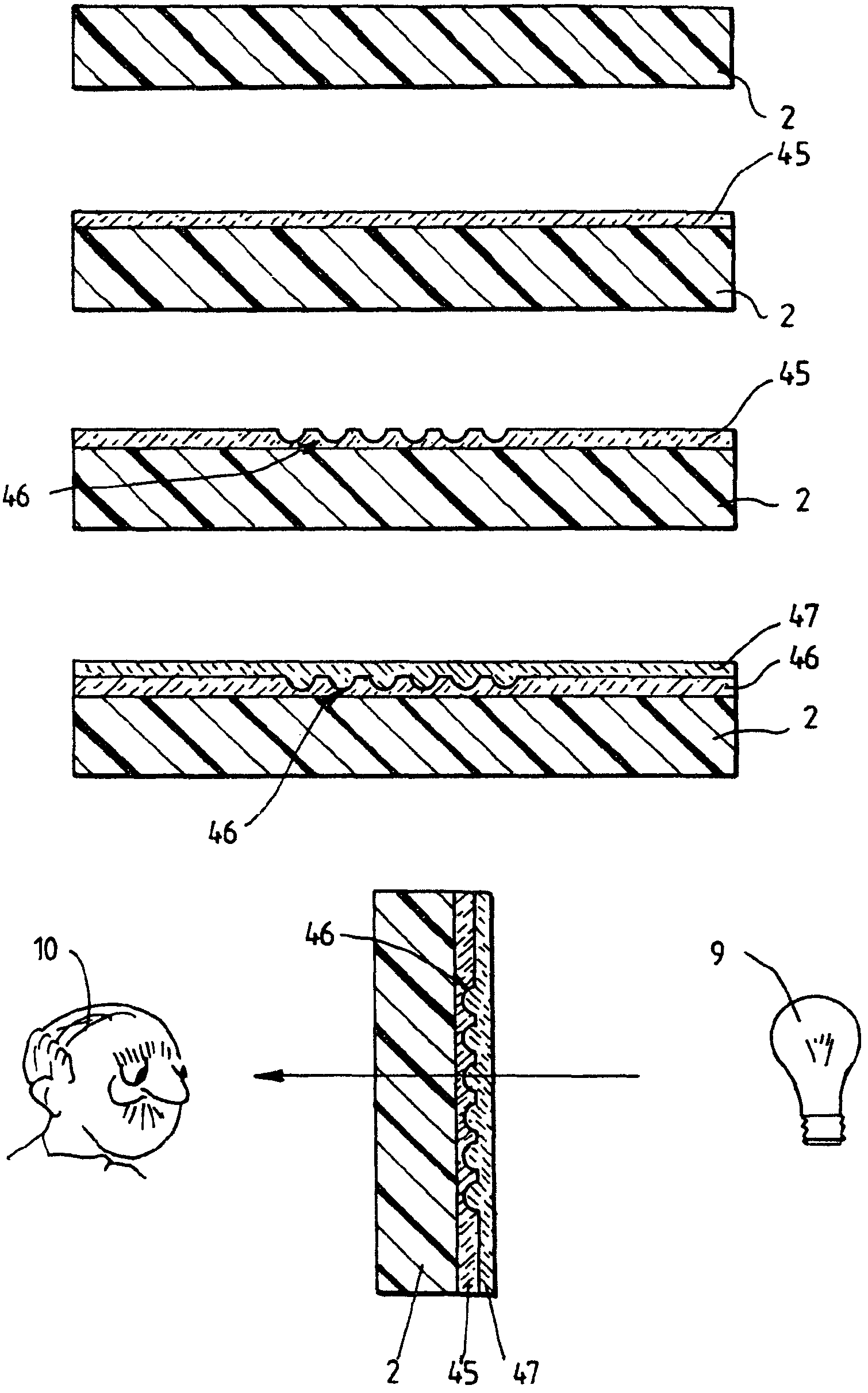 Methods of producing diffractive structures in security documents