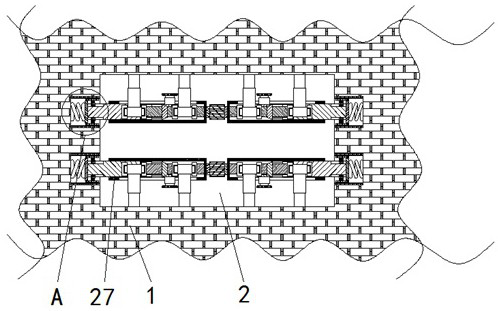 Enclosure structure for building foundation pit