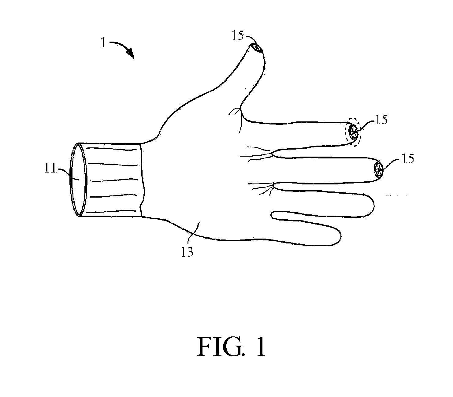 Glove for operating a capacitive touch panel
