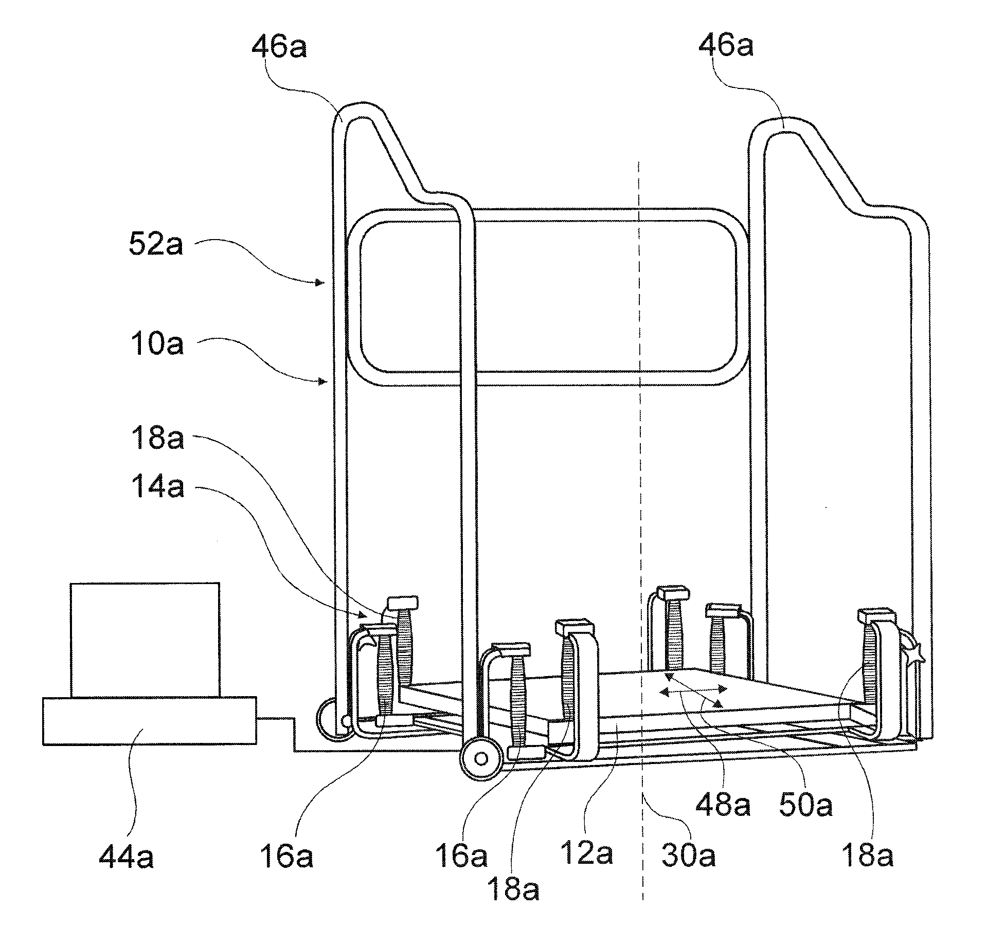 Apparatus, in particular for balance training, having at least one movable platform