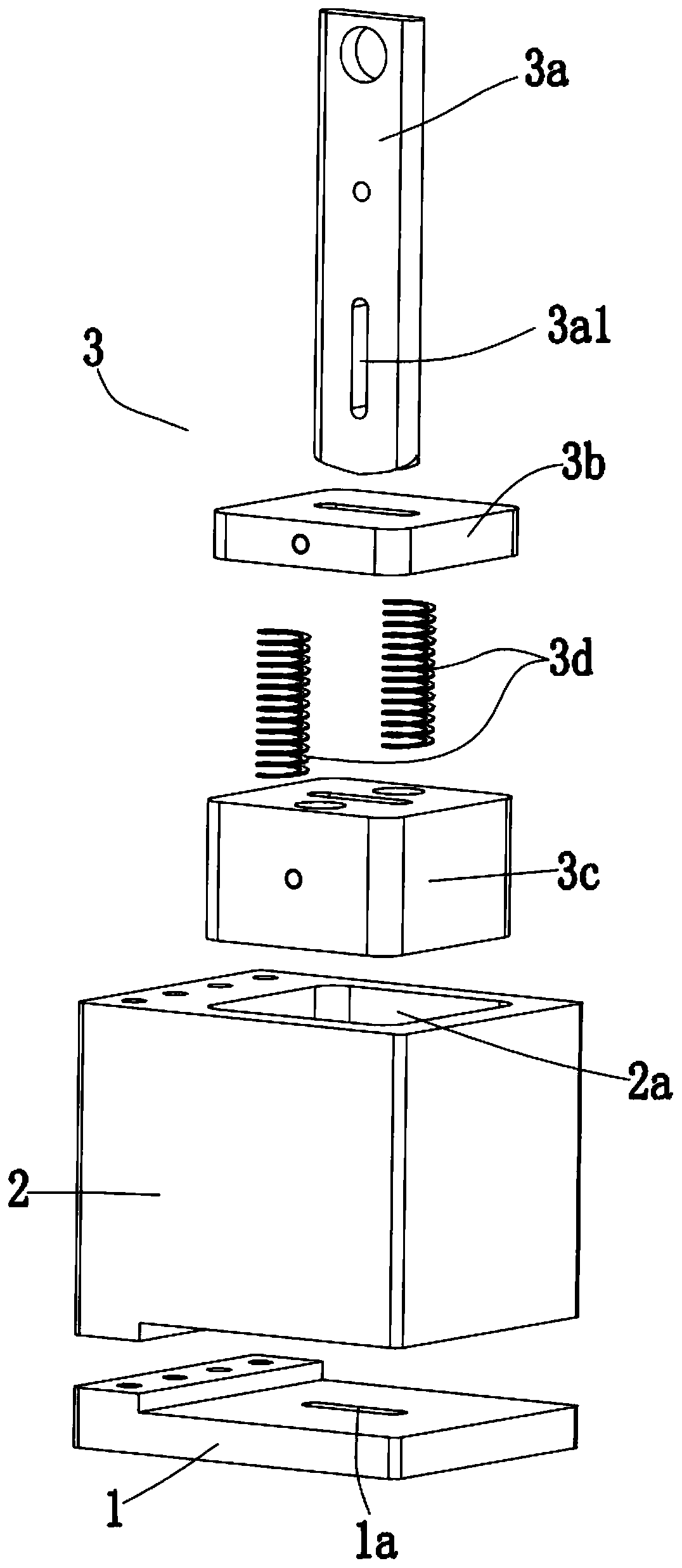 Punching die for louver slat