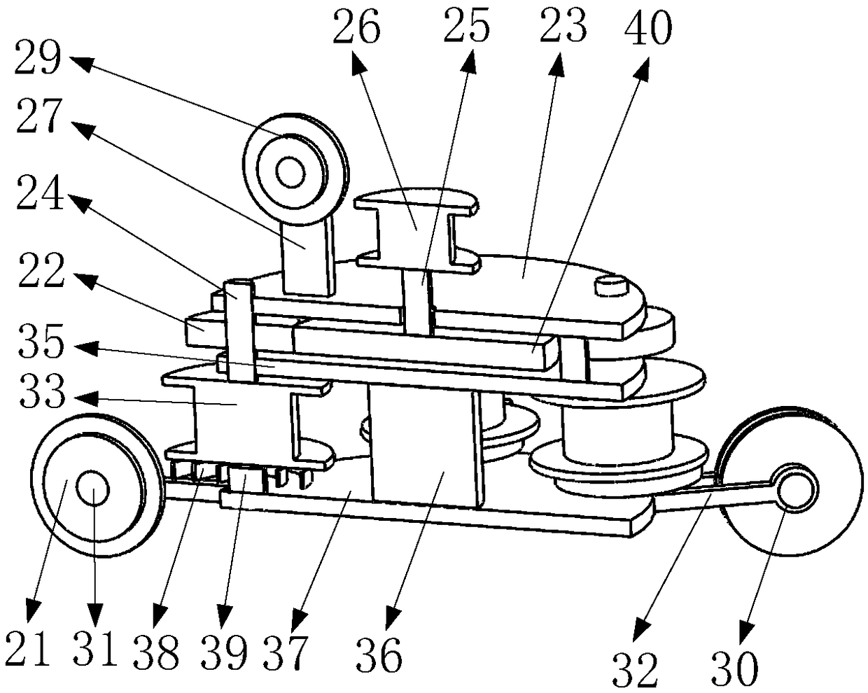 A protective steel wire dividing mechanism for rock climbing