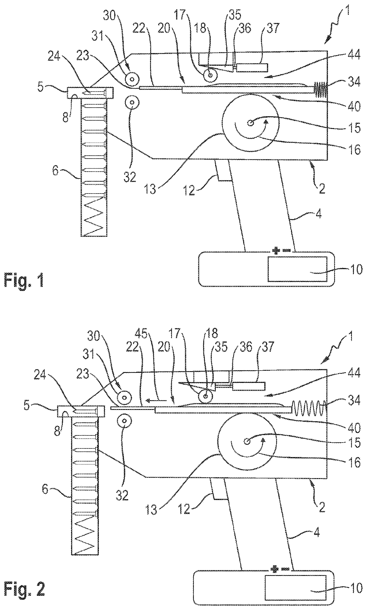 Flywheel-driven setting tool and method for operating such a setting tool