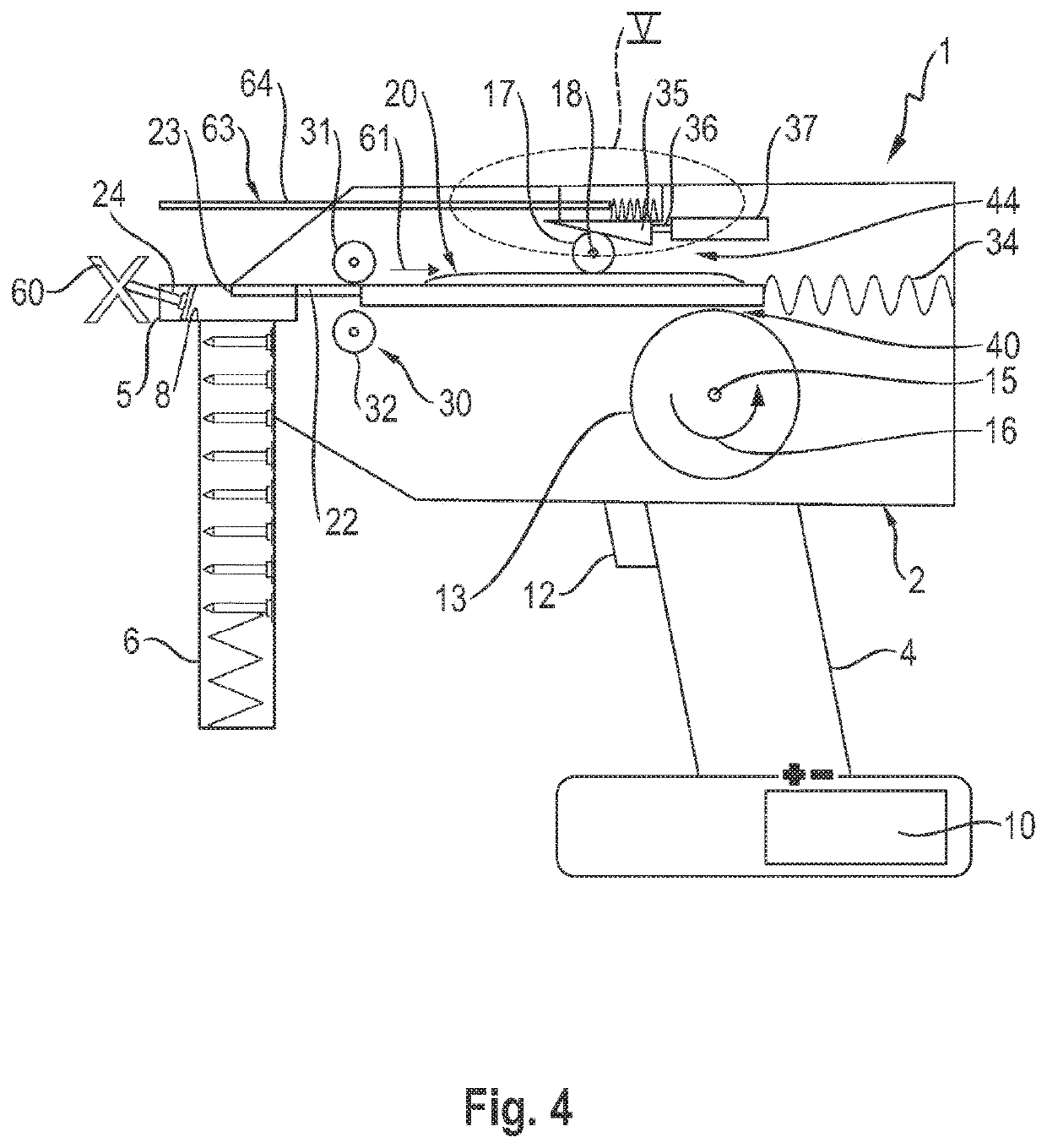 Flywheel-driven setting tool and method for operating such a setting tool