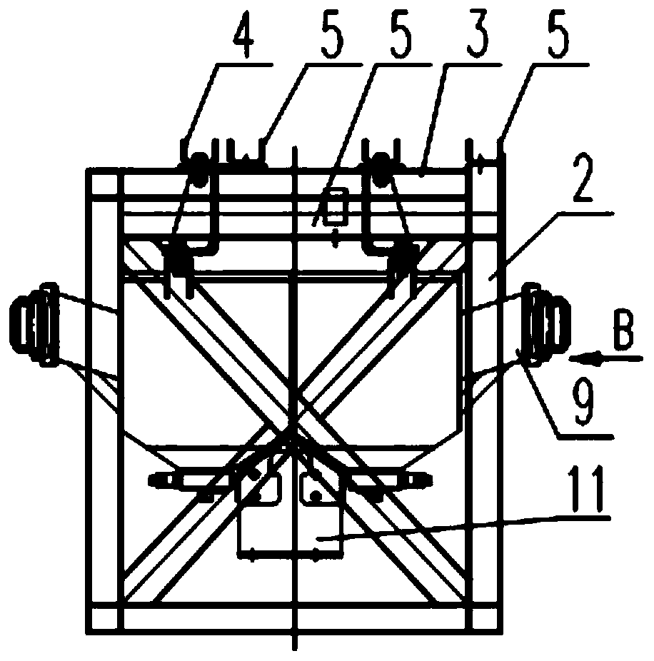 Vibration and shock test device and method for EMU sand box anti-detachment seat