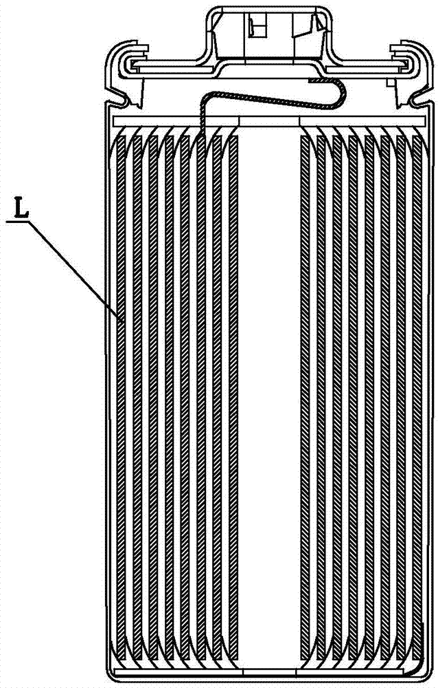 Positive pole piece of winding lithium-manganese battery