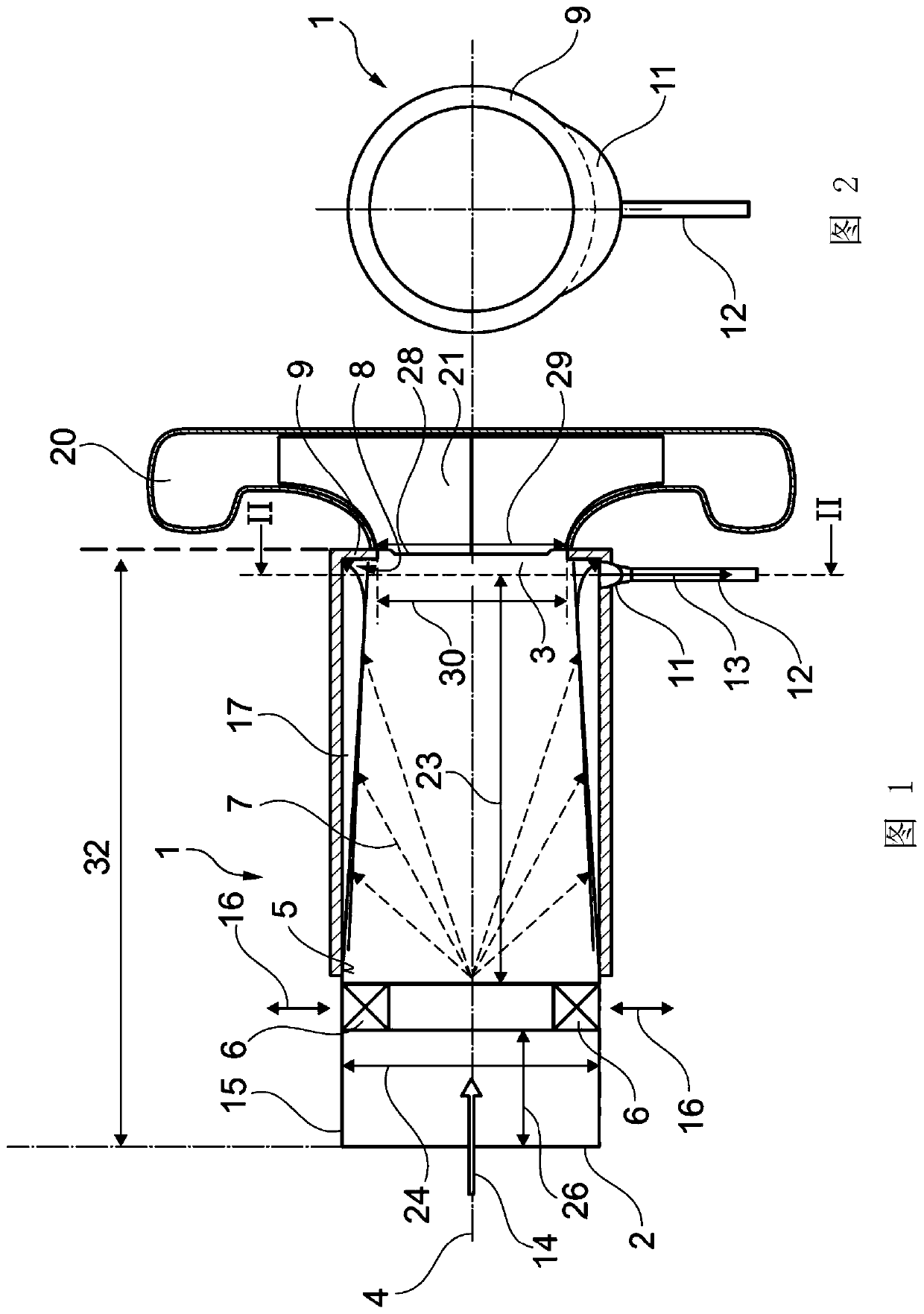 Flow channel for separating and discharging condensate