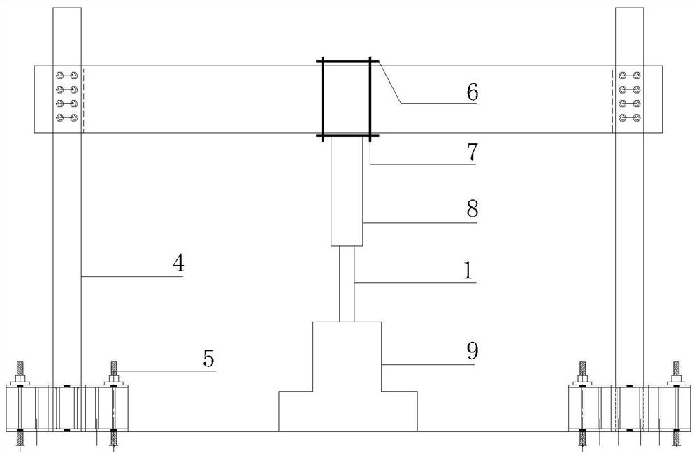 A method for calibrating hydraulic jacks by using axial pressure steel pipes