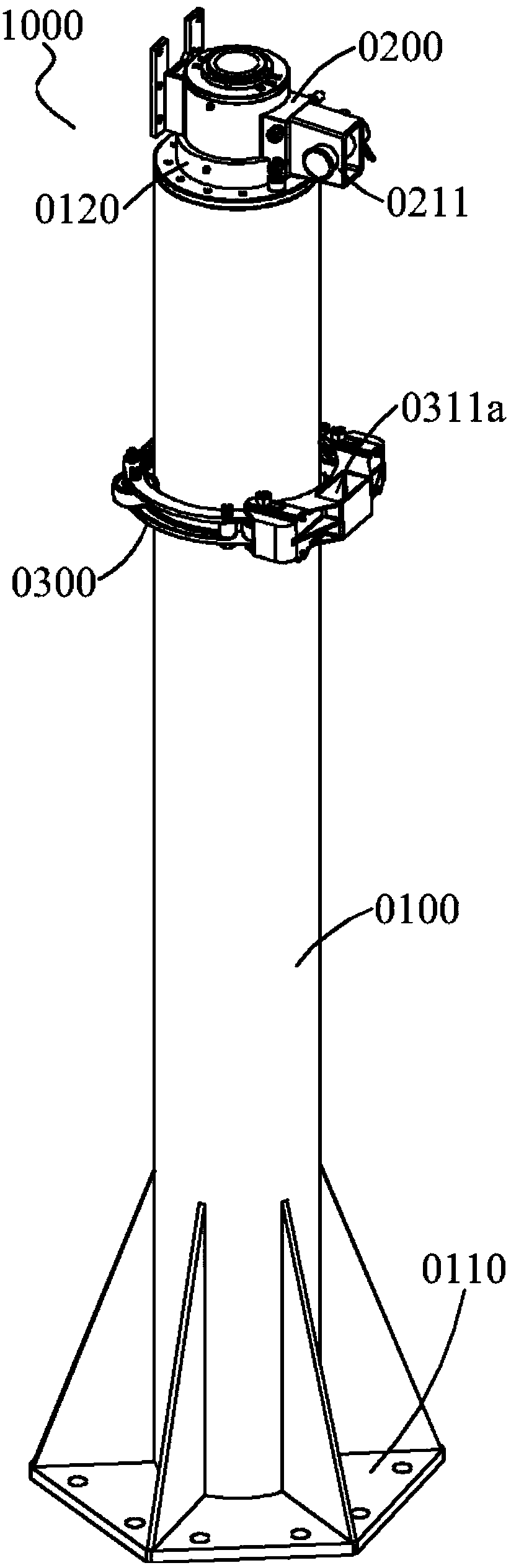 Bearing column and cantilever device