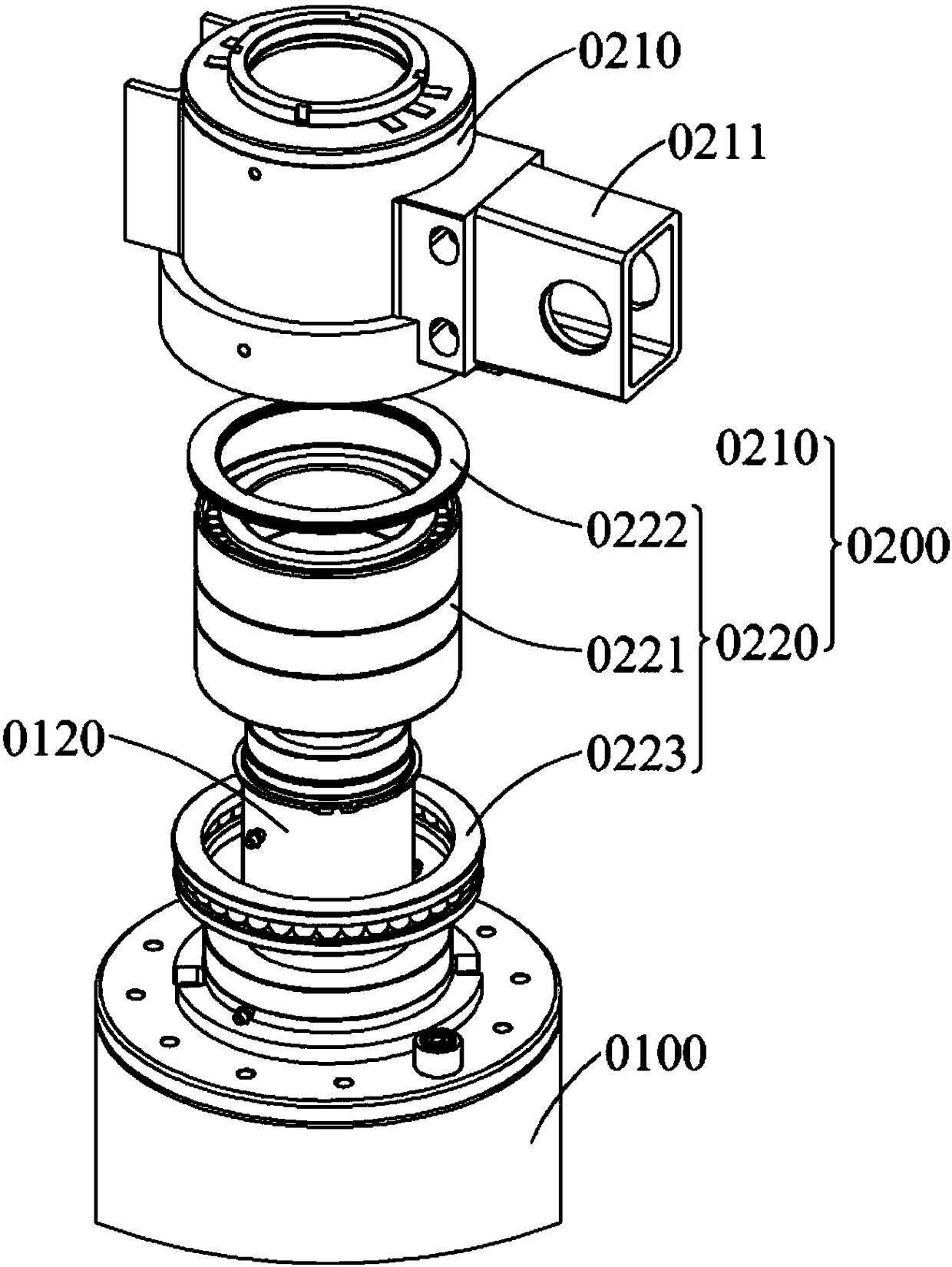 Bearing column and cantilever device