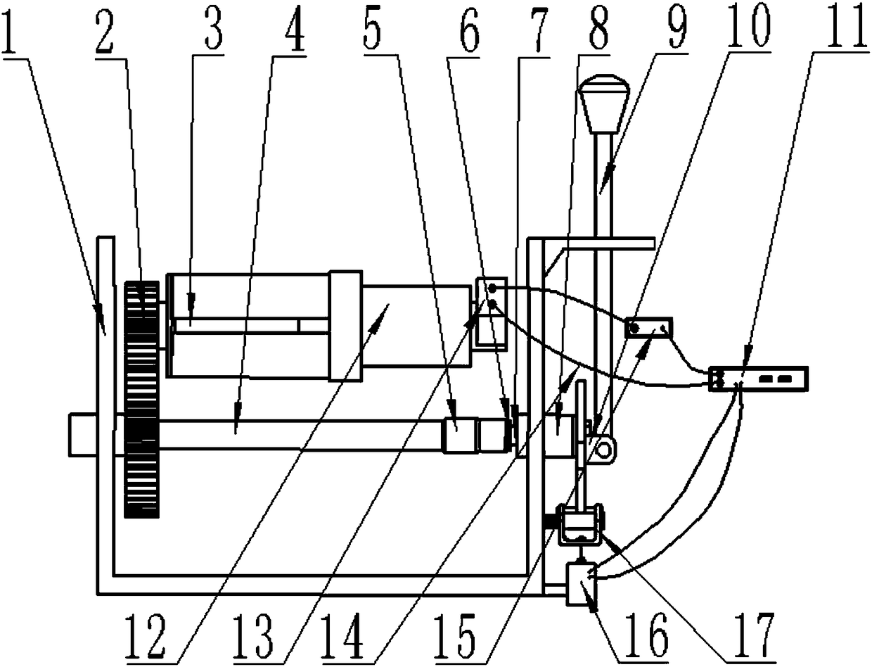 Transplanting clutching handle automatic gear shifting device of unmanned rice seedling transplanting machine and control method of transplanting clutching handle automatic gear shifting device