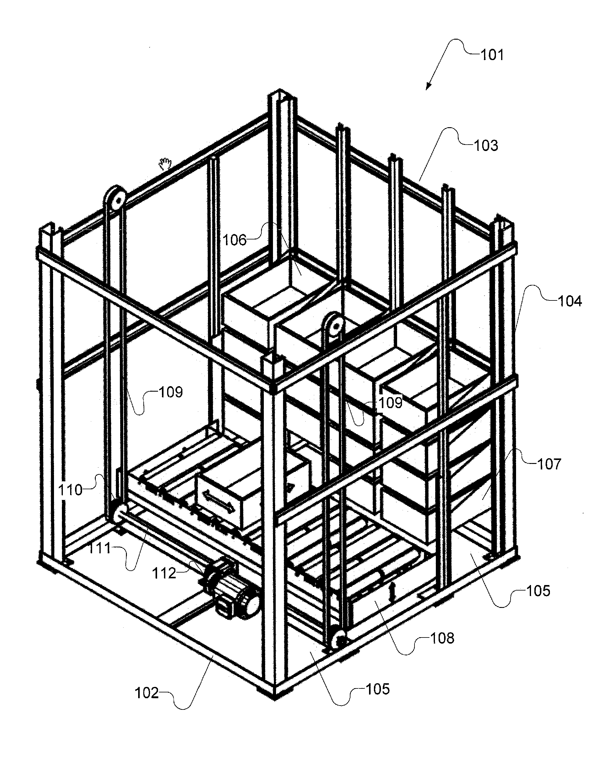 Vertical lift storage system and a method of operating a lift