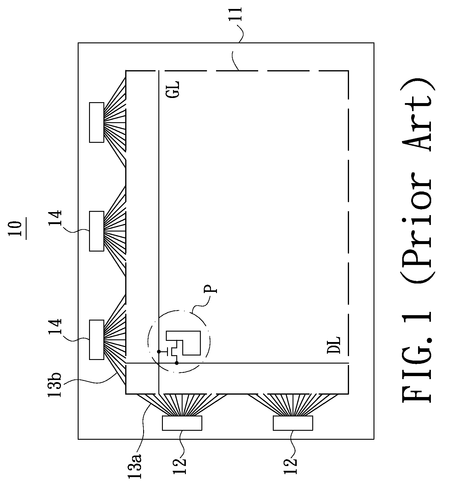 Glass Substrate of Flat Panel Display and Display Integrated Circuit Chip