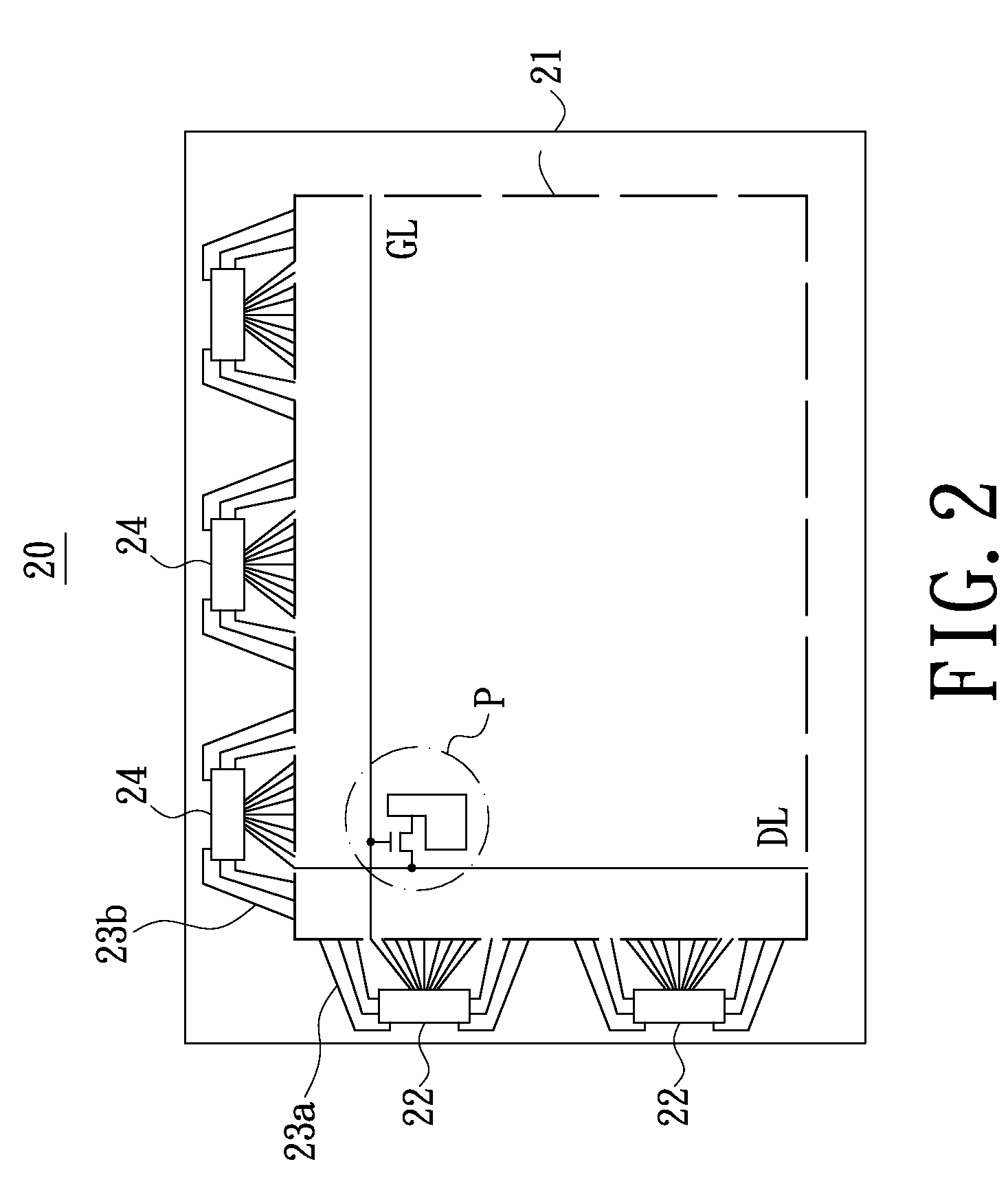 Glass Substrate of Flat Panel Display and Display Integrated Circuit Chip