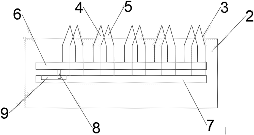 Blade adjusting mechanism of tea picking machine