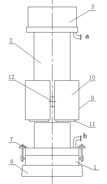 Electromagnetic stirring water-cooled mold and method for pouring steel ingot