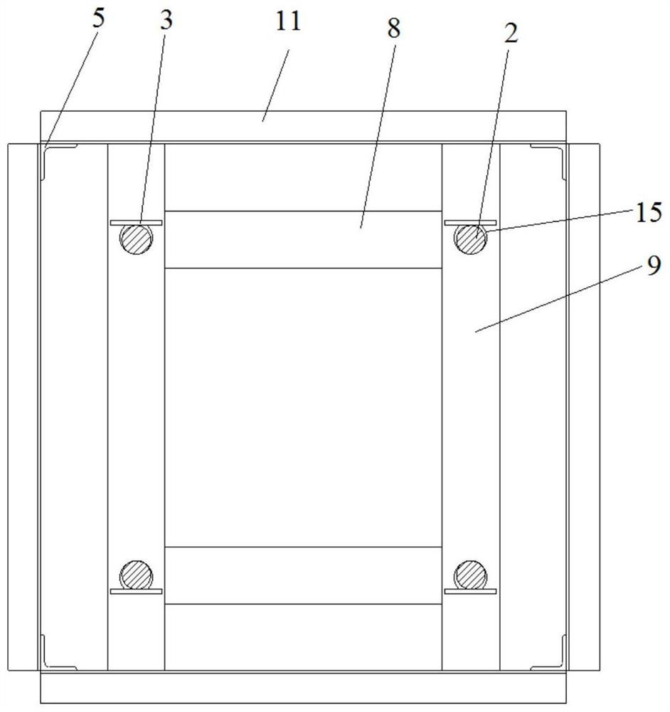 Adjustable supporting frame for boiler foundation bolts and mounting method