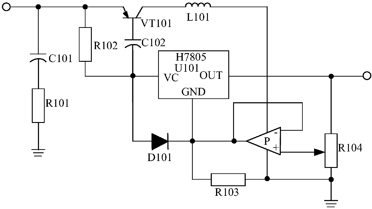 Energy-saving control system with voltage detecting and voltage stabilizing functions and used for corridor illumination lamp