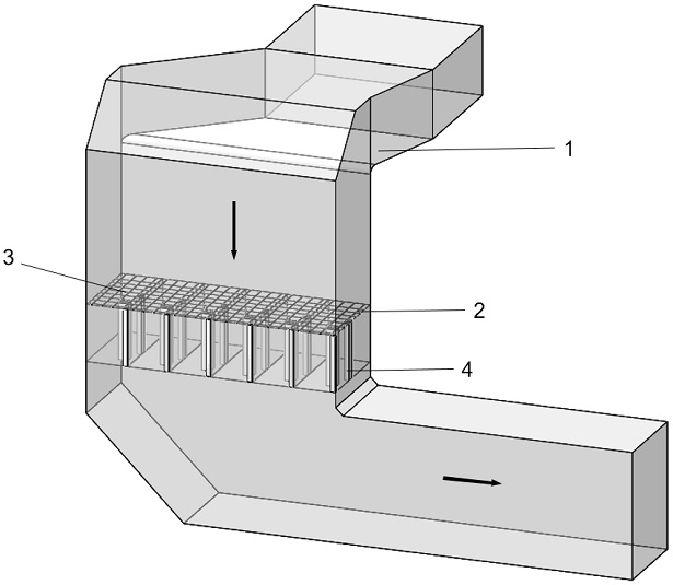 Flue purification device modular layout method