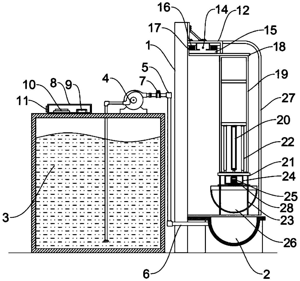 Automatic water drinking equipment for breeding sheep