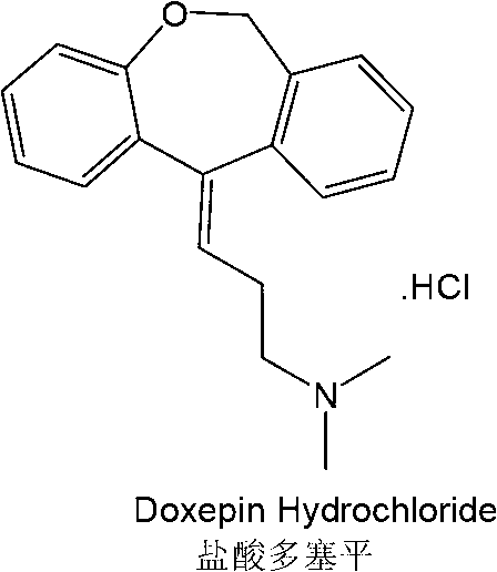 Method for synthesizing doxepin hydrochloride
