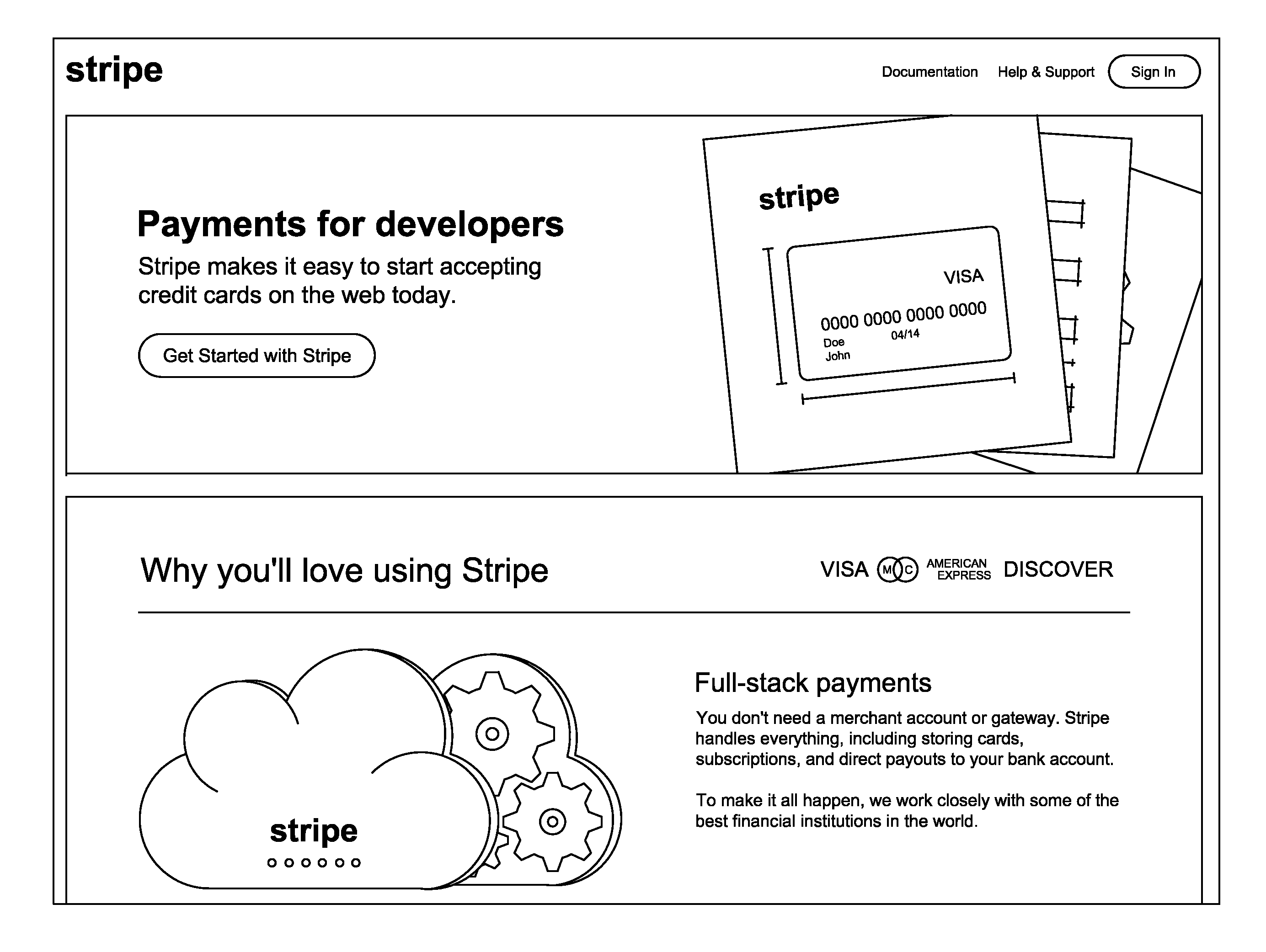 Method for conducting a transaction between a merchant site and a customer's electronic device without exposing payment information to a server-side application of the merchant site