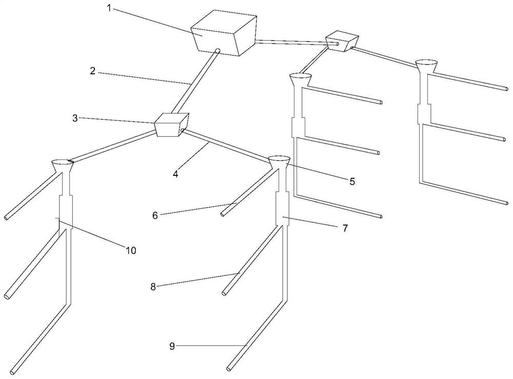 Circular water delivery tunnel wall window-by-window layered pouring system and construction method