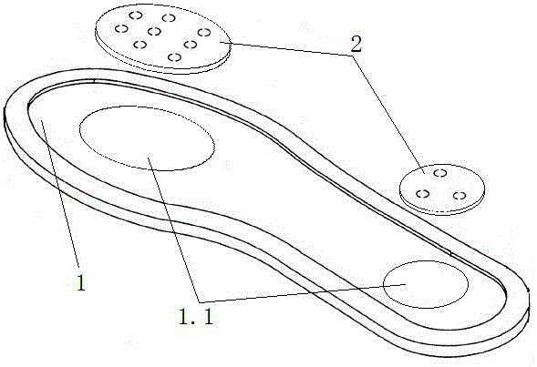 Insole with function of treating tinea pedis